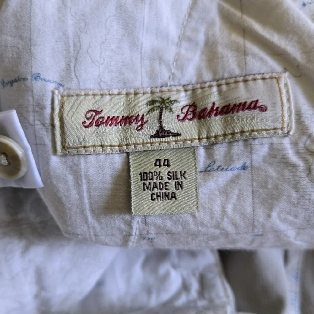 Tommy Bahama Mens 44x24 100% Silk Pleated Dress Pants Khaki Beige Relaxed Slacks